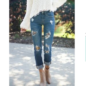 Just Blue leopard 2x jeans